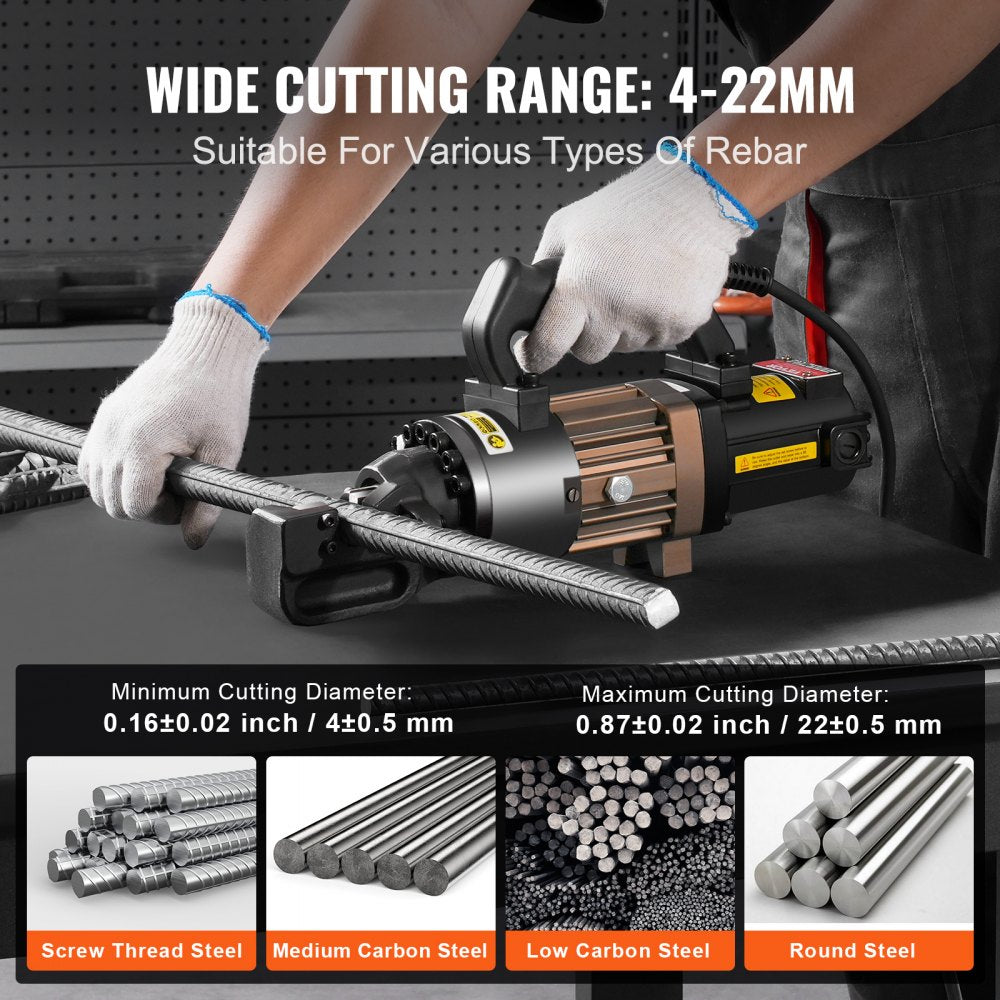 RC-22 - Electric Rebar Cutter Cuts 7/8" in 3 Seconds, Ergonomic Design
