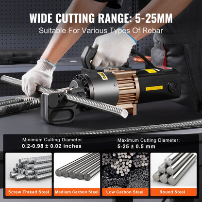 RC-25 - Powerful Electric Rebar Cutter for 1 Inch Rebar, Quick & Efficient