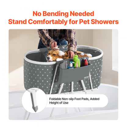 HGT0056 - Portable Foldable Pet Bathtub for Small & Medium Dogs