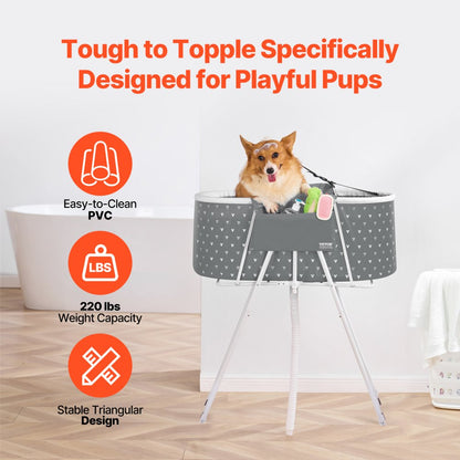 HGT0056 - Portable Foldable Pet Bathtub for Small & Medium Dogs