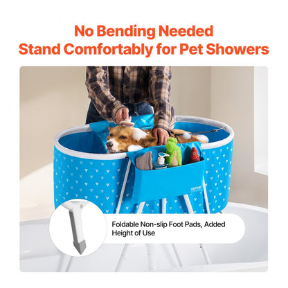 HGT0056 - Portable Foldable Dog Bathtub for Small & Medium Pets