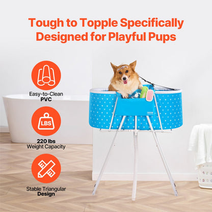 HGT0056 - Portable Foldable Dog Bathtub for Small & Medium Pets