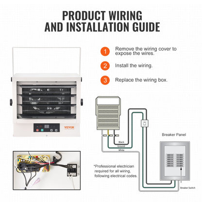 BGP2102-75R - 7500W VEVOR Garage Heater with Remote & Timer