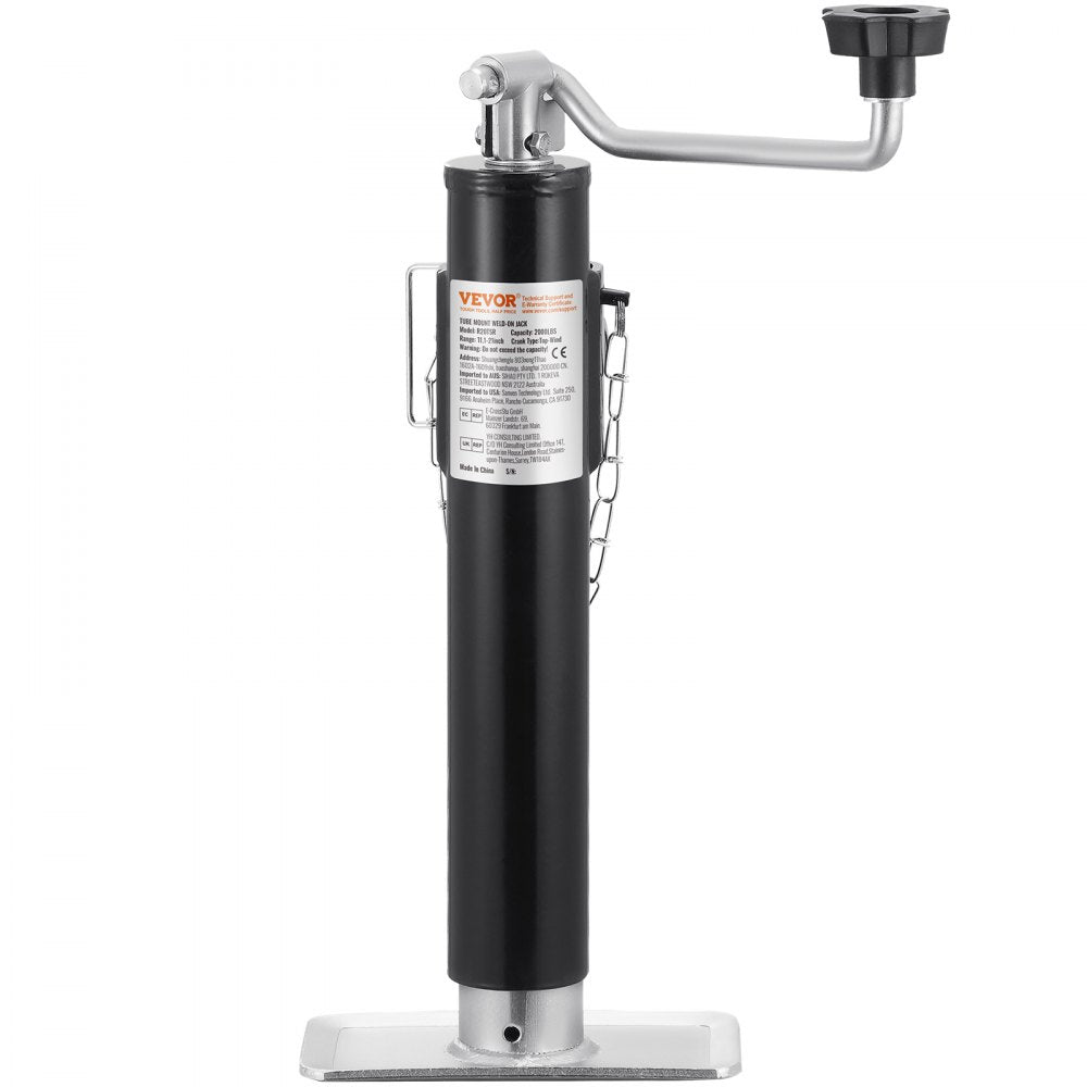 R20TSR - Heavy-Duty 2000 lbs Trailer Jack with 10" Travel & Rust-Proof Coating