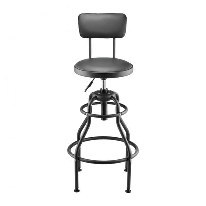 XF8W201 - Adjustable 40.6-44.9" Heavy-Duty Garage Stool with Backrest