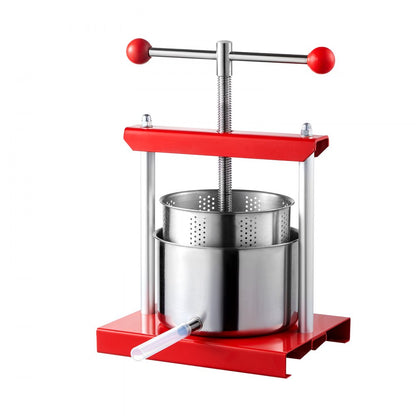 SFP-3L - 3L Stainless Steel Fruit Wine Press with Easy T-Handle Operation