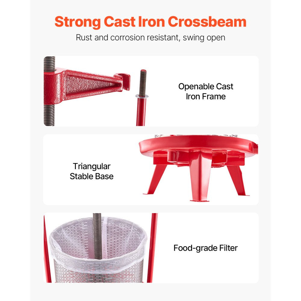 LD-BP1402 - 14L Stainless Steel Fruit Wine Press for Fast Juice Extraction