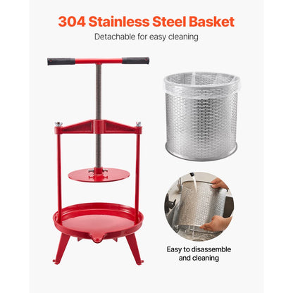 LD-BP1402 - 14L Stainless Steel Fruit Wine Press for Fast Juice Extraction