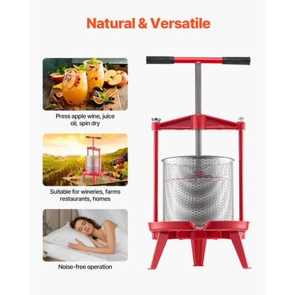 LD-BP1402 - 14L Stainless Steel Fruit Wine Press for Fast Juice Extraction