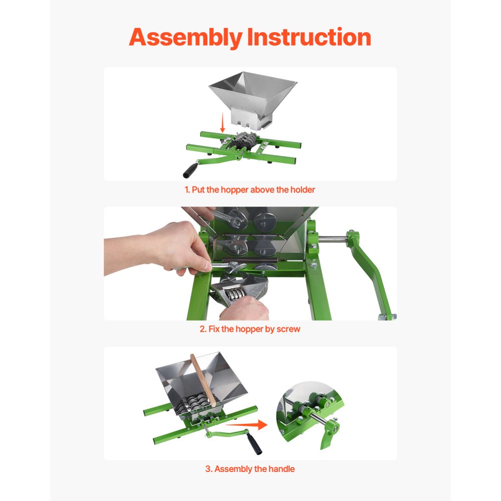 LD-OM7 - 7L Stainless Steel Fruit Crusher for Cider & Wine Making