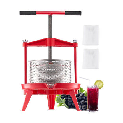 LD-BP0902 - 9L Stainless Steel Wine Press with Large Presser Plate