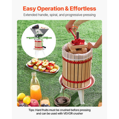 LD-BP18 - 18L Wood Fruit Wine Press with Enhanced Pressure Block