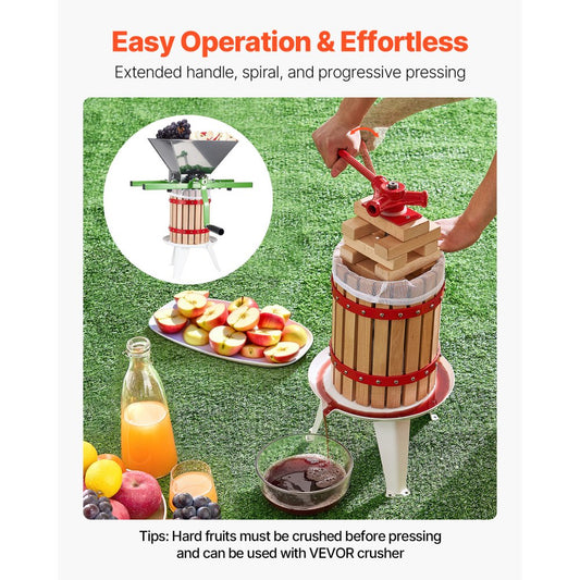 LD-BP6 - 1.6 Gal Manual Fruit Wine Press with Enhanced Juice Extraction