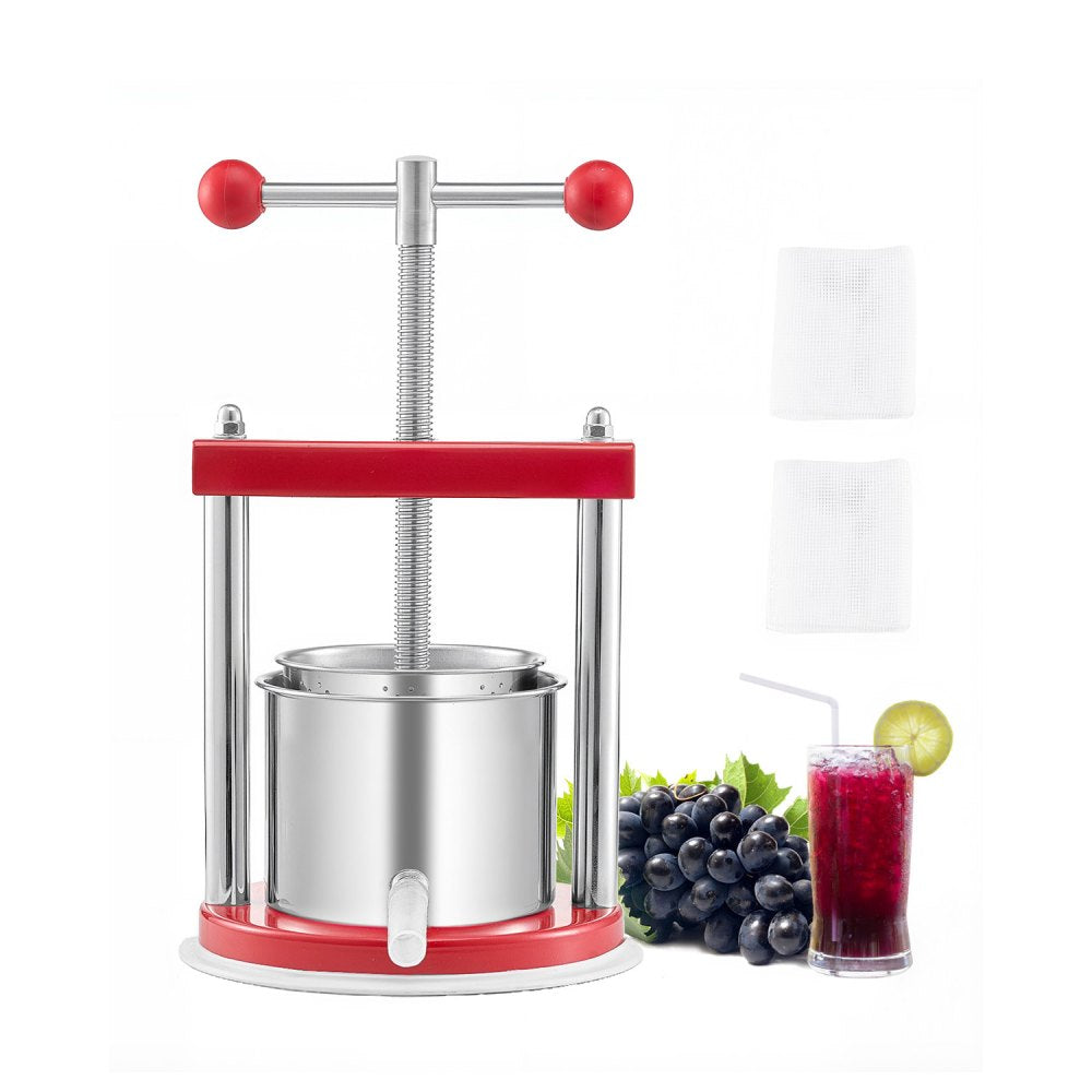 FP1.5-S - 1.65L Stainless Steel Manual Fruit Wine & Juice Press