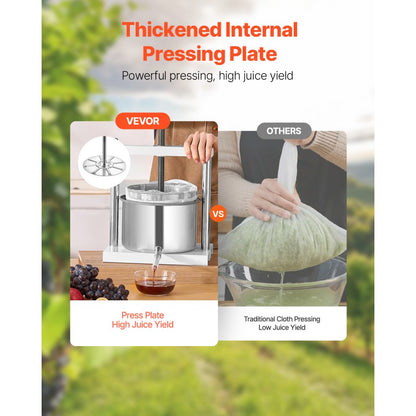 LD-SS5 - 5L Stainless Steel Wine Press for Efficient Juice Extraction