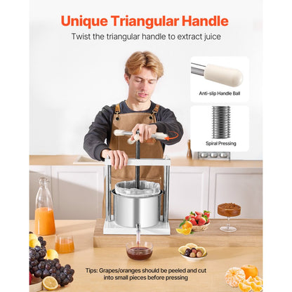 LD-SS5 - 5L Stainless Steel Wine Press for Efficient Juice Extraction