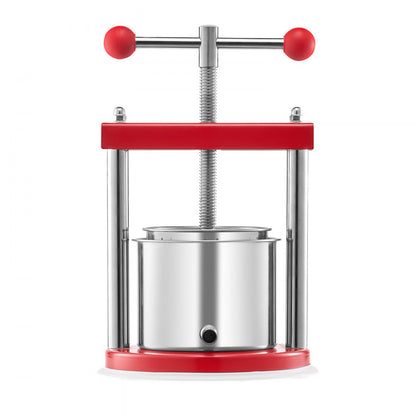 SFP-6L - 1.6 Gal Stainless Steel Manual Wine Press with Non-Slip Handle