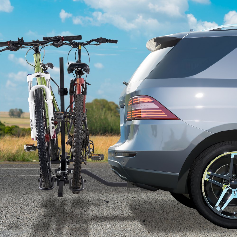 RC-1803J 2-Bike Hitch Rack for Stable Transport of E-Bikes