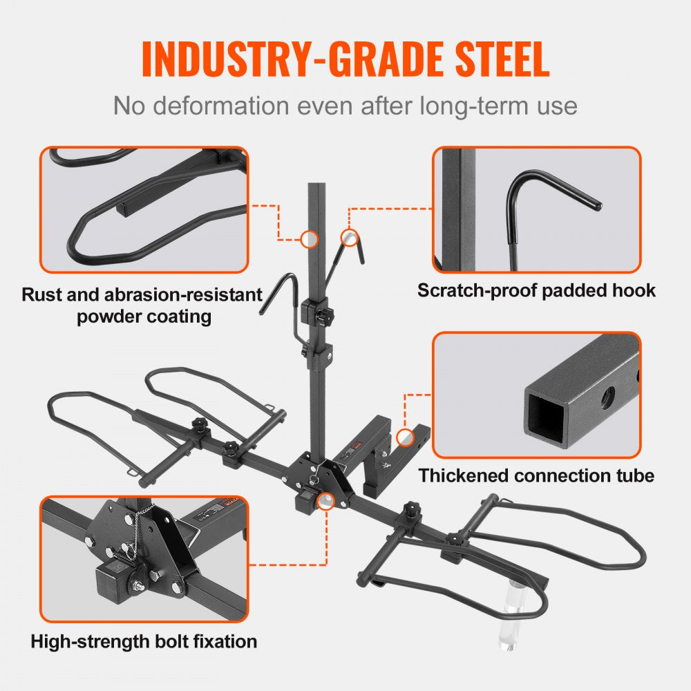 RC-1803I - Durable Steel 2-Bike Hitch Rack with Anti-Wobble Technology