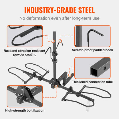 RC-1803I - Durable Steel 2-Bike Hitch Rack with Anti-Wobble Technology