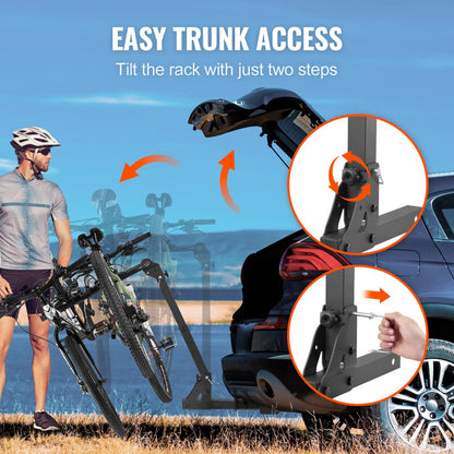 RC-1803H - Heavy-Duty 4-Bike Hitch Rack for E-Bikes & SUVs