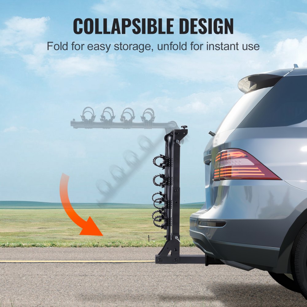 RC-1803H - Heavy-Duty 4-Bike Hitch Rack for E-Bikes & SUVs