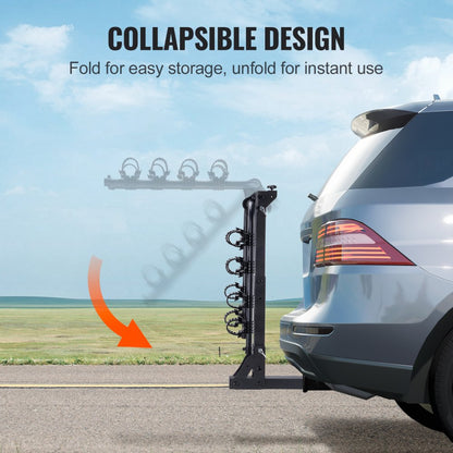 RC-1803H - Heavy-Duty 4-Bike Hitch Rack for E-Bikes & SUVs