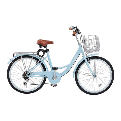 SCB721-B - 24-Inch Stylish Cruiser Bike with Adjustable Seat and Foldable Basket