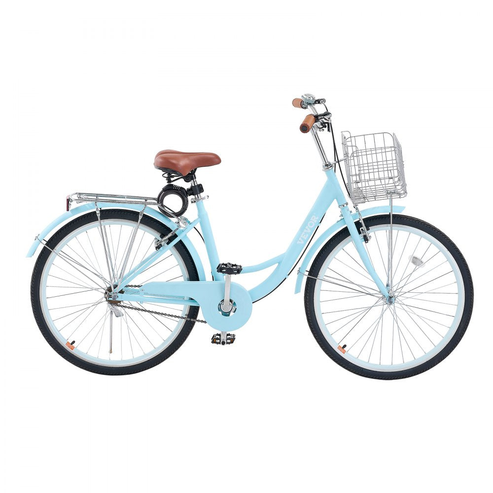 SCB122-B - Comfortable Light Blue Cruiser Bike with Foldable Basket