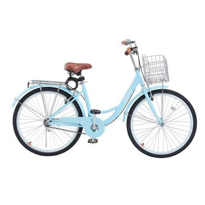 SCB122-B - Comfortable Light Blue Cruiser Bike with Foldable Basket