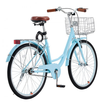 SCB122-B - Comfortable Light Blue Cruiser Bike with Foldable Basket