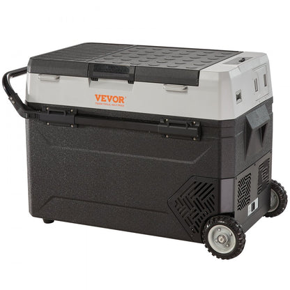 J38 - 40QT VEVOR Portable Car Refrigerator with Dual Power & Wheels
