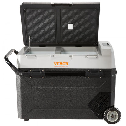 J38 - 40QT VEVOR Portable Car Refrigerator with Dual Power & Wheels