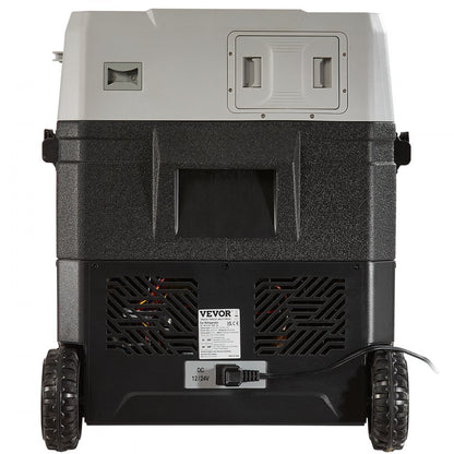 J38 - 40QT VEVOR Portable Car Refrigerator with Dual Power & Wheels