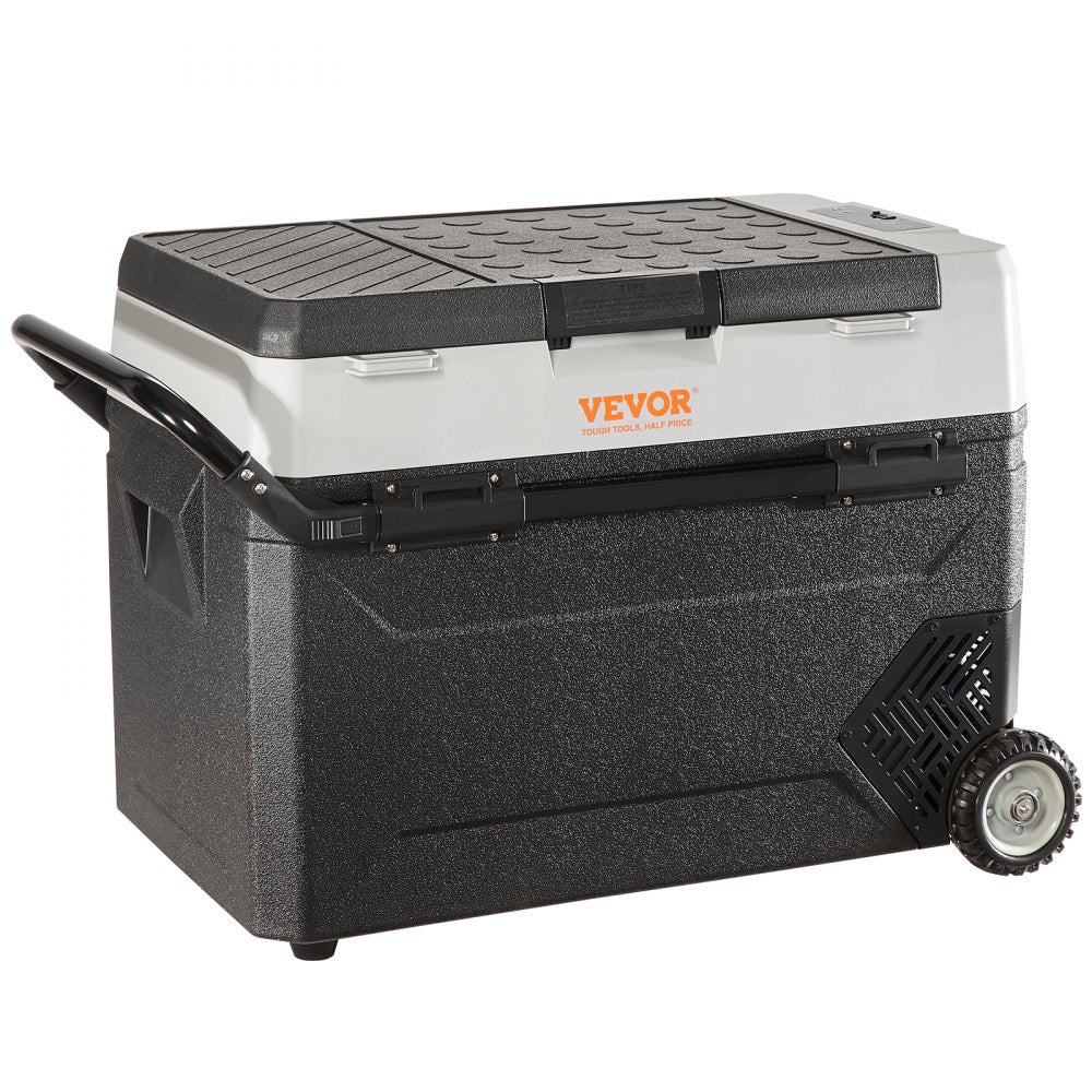 J38 - 40QT VEVOR Portable Car Refrigerator with Dual Power & Wheels
