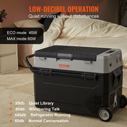 J53 - Dual Zone 56QT Portable Car Fridge, Steady 36°F Cooling