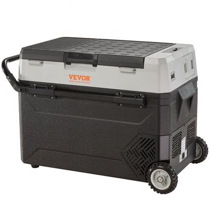 J53 - Dual Zone 56QT Portable Car Fridge, Steady 36°F Cooling