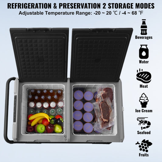 TWW115 - 115L Dual Zone Car Refrigerator Freezer with Bluetooth Control