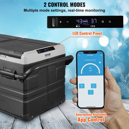 TWW115 - 115L Dual Zone Car Refrigerator Freezer with Bluetooth Control