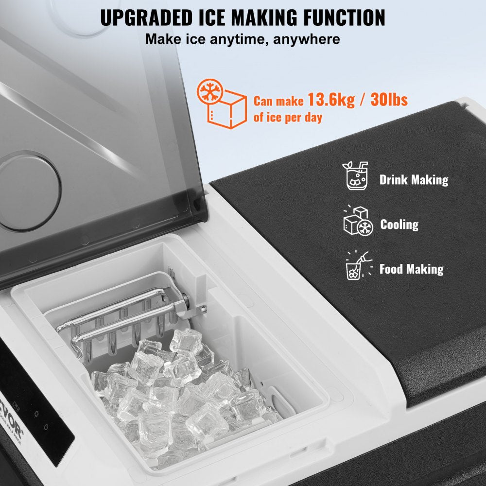 IC36 - 38QT Portable Car Fridge with Ice Maker & Dual Zone Cooling