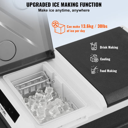 IC36 - 38QT Portable Car Fridge with Ice Maker & Dual Zone Cooling