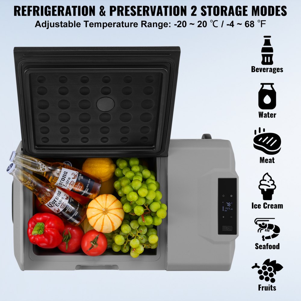 CX40 - 40L Portable Car Refrigerator with Rapid Cooling & Bluetooth Control