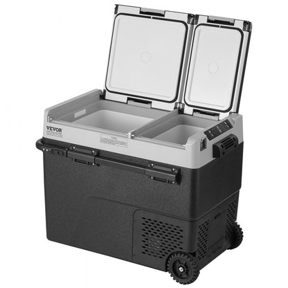 B58 - 58L Portable Car Fridge Freezer with Dual Compartments