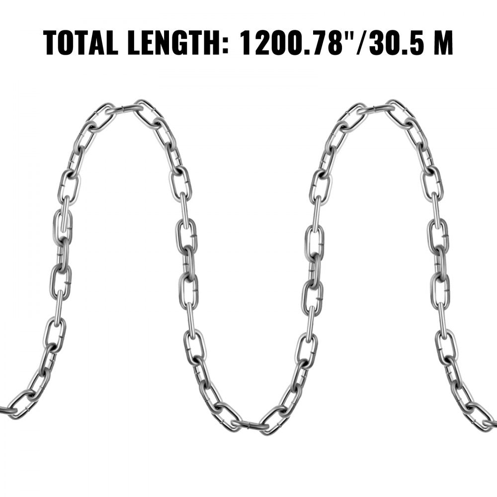 010883669178 - 6mm Heavy-Duty Proof Coil Chain for Lifting & Securing