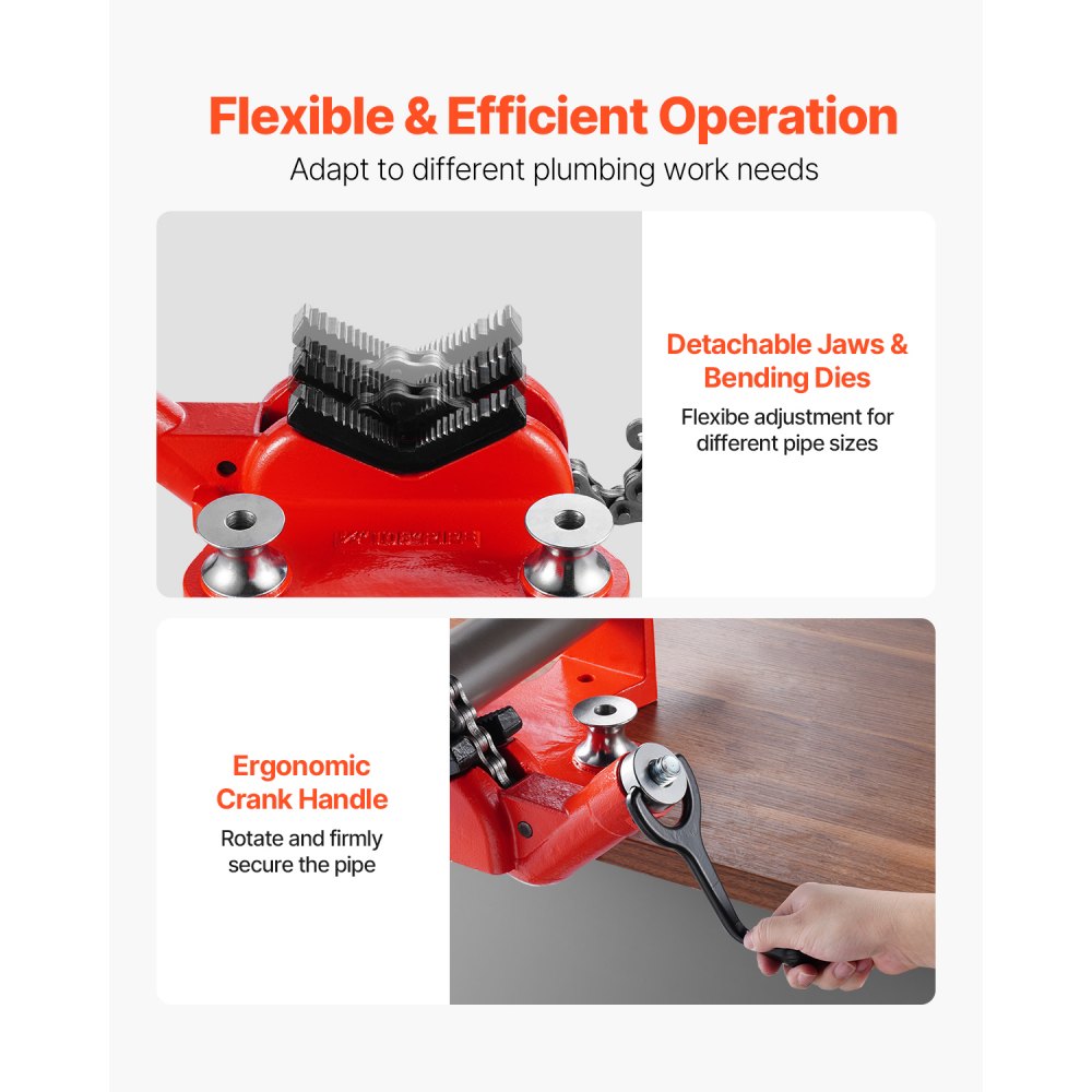 RG1204S8 - 34.6" Heavy-Duty Chain Vise for 1/2" to 8" Pipes