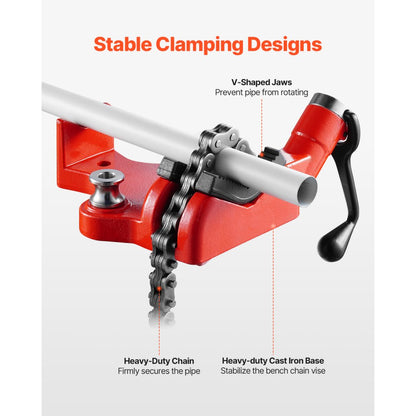 RG1204S6 - Durable Chain Vise for 1/4 to 6 Inch Pipes, 28 Inch Length
