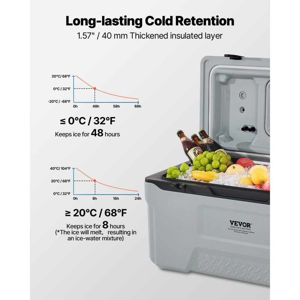 HS915 - 74QT Portable Cooler with Wheels for Outdoor Adventures