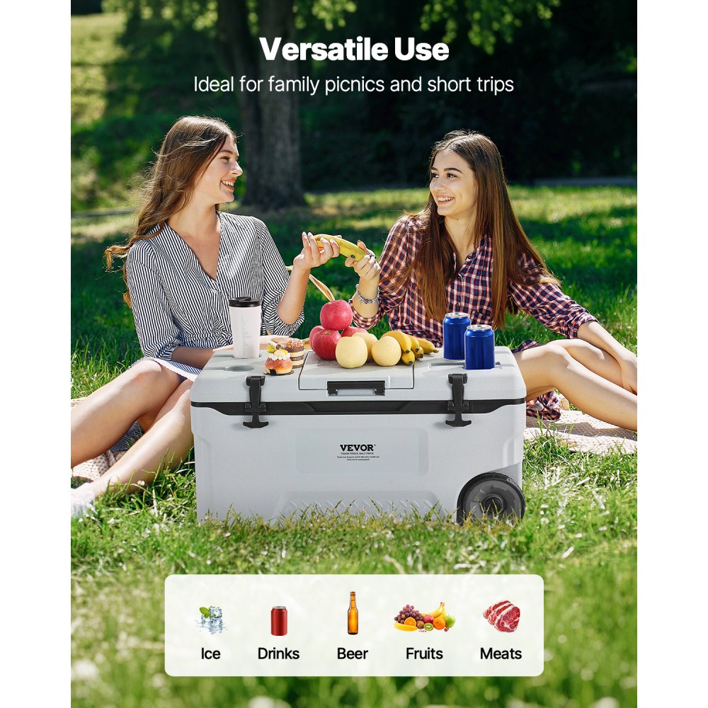 HS915 - 74QT Portable Cooler with Wheels for Outdoor Adventures