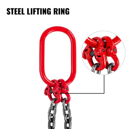 010262520951 - 6' G80 Steel Chain Sling, 6600 lbs Capacity