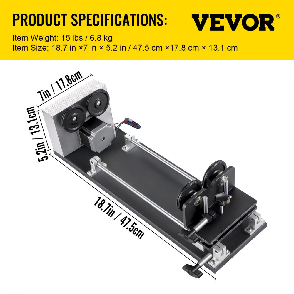 GL-490 - VEVOR Rotary Engraving Attachment for Cylindrical Items